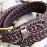 BC Brown Braided Leather Belt