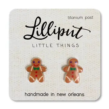 Gingerbread Man Earrings - Christmas