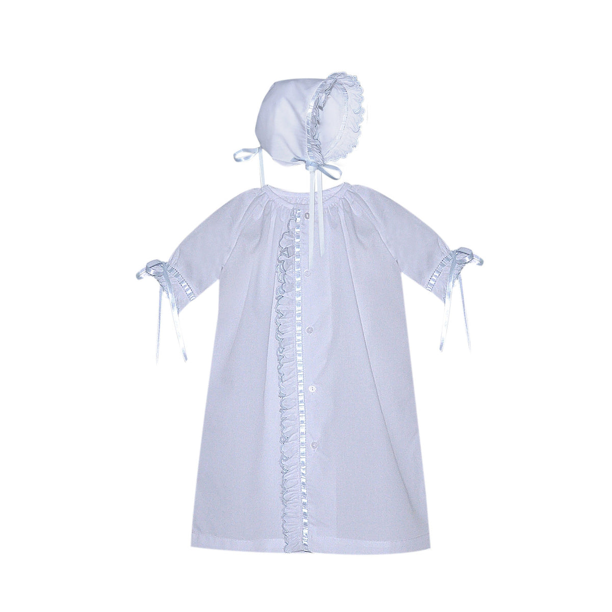 Baby Sen Finn Scallop Ruffle Daygown-Blue