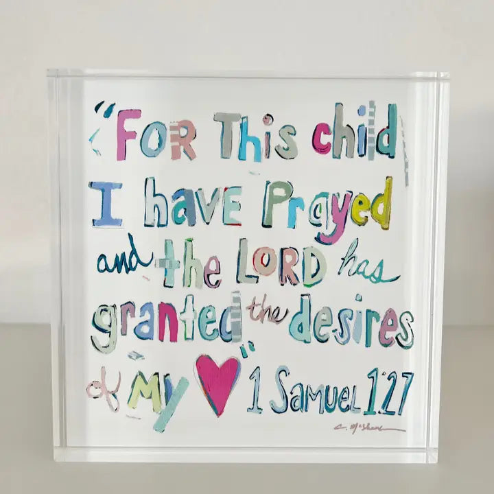 Samuel Verse on Acrylic-Pink