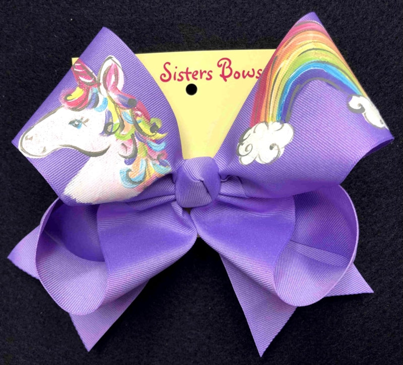 Two Sisters Glitter Rainbow Unicorn-Lavender