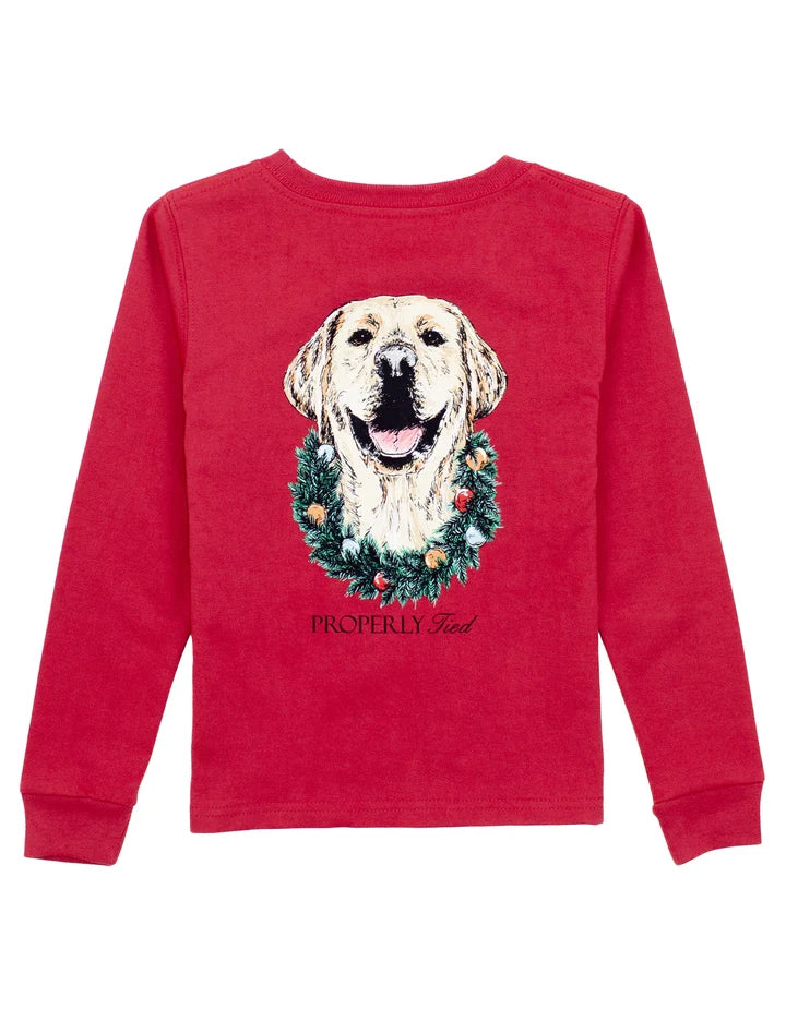 Boys Deck The Paws LS