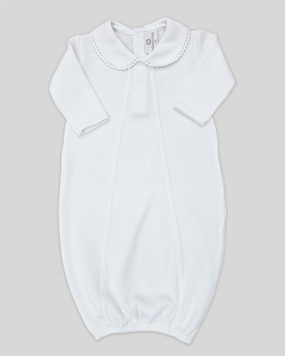 Cotton Peru Milan Special Knit Gown-White