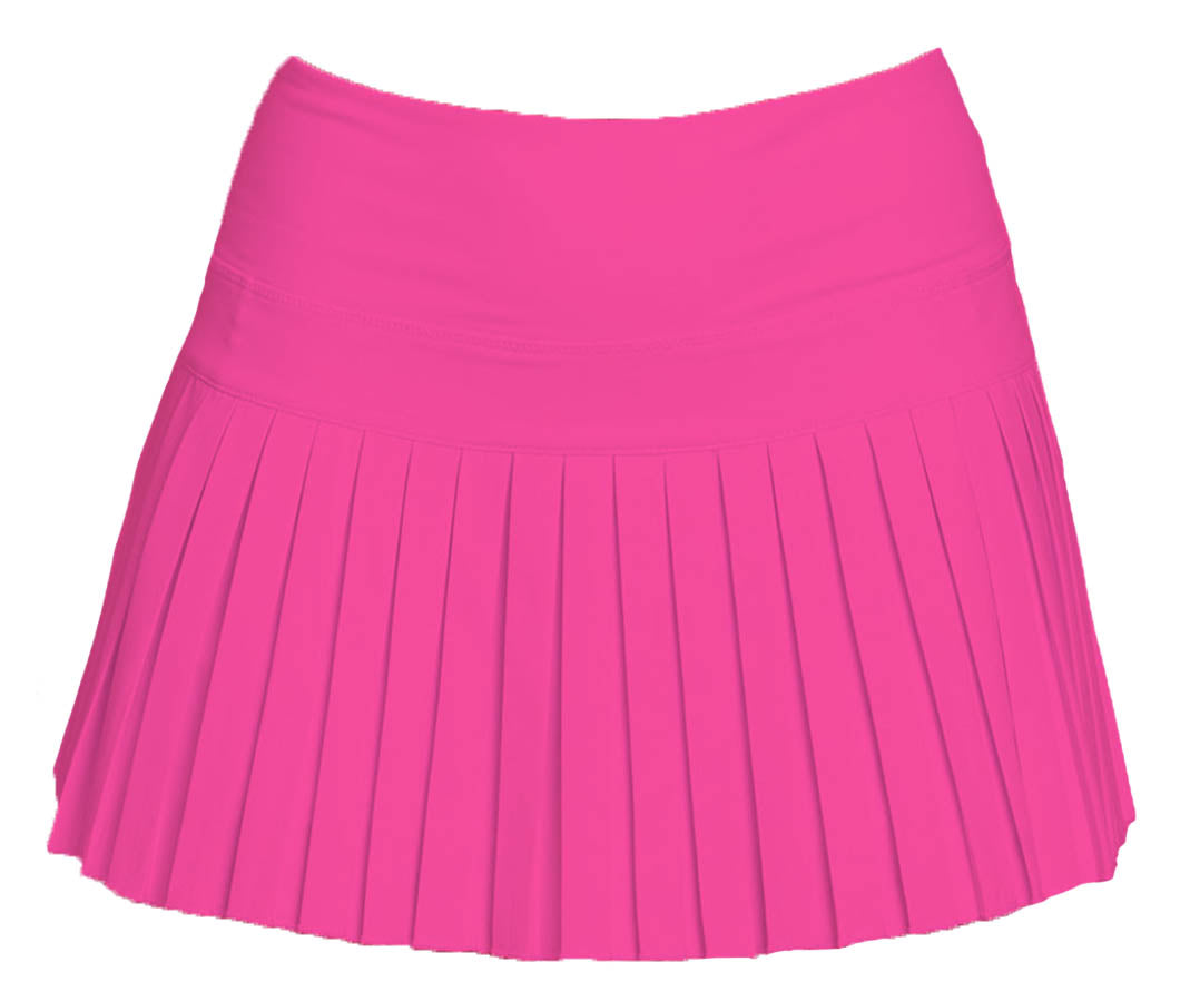 Azarhia Mini Pleated Skort-Neon Pink