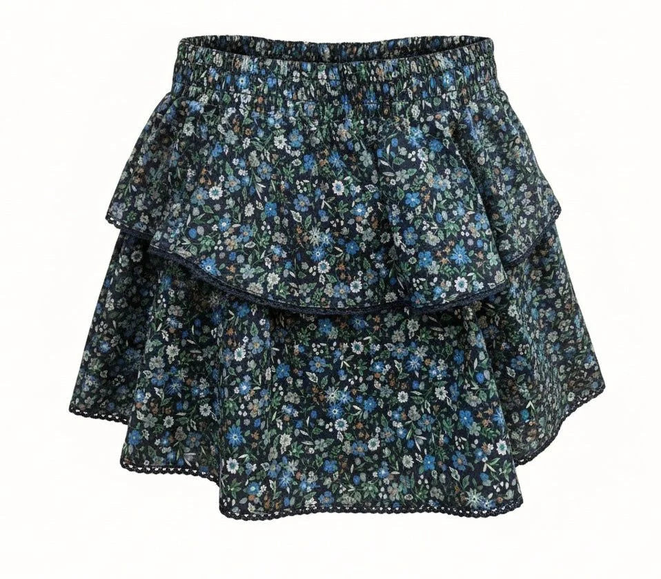 Pleat Parker Skort-Twilight Floral