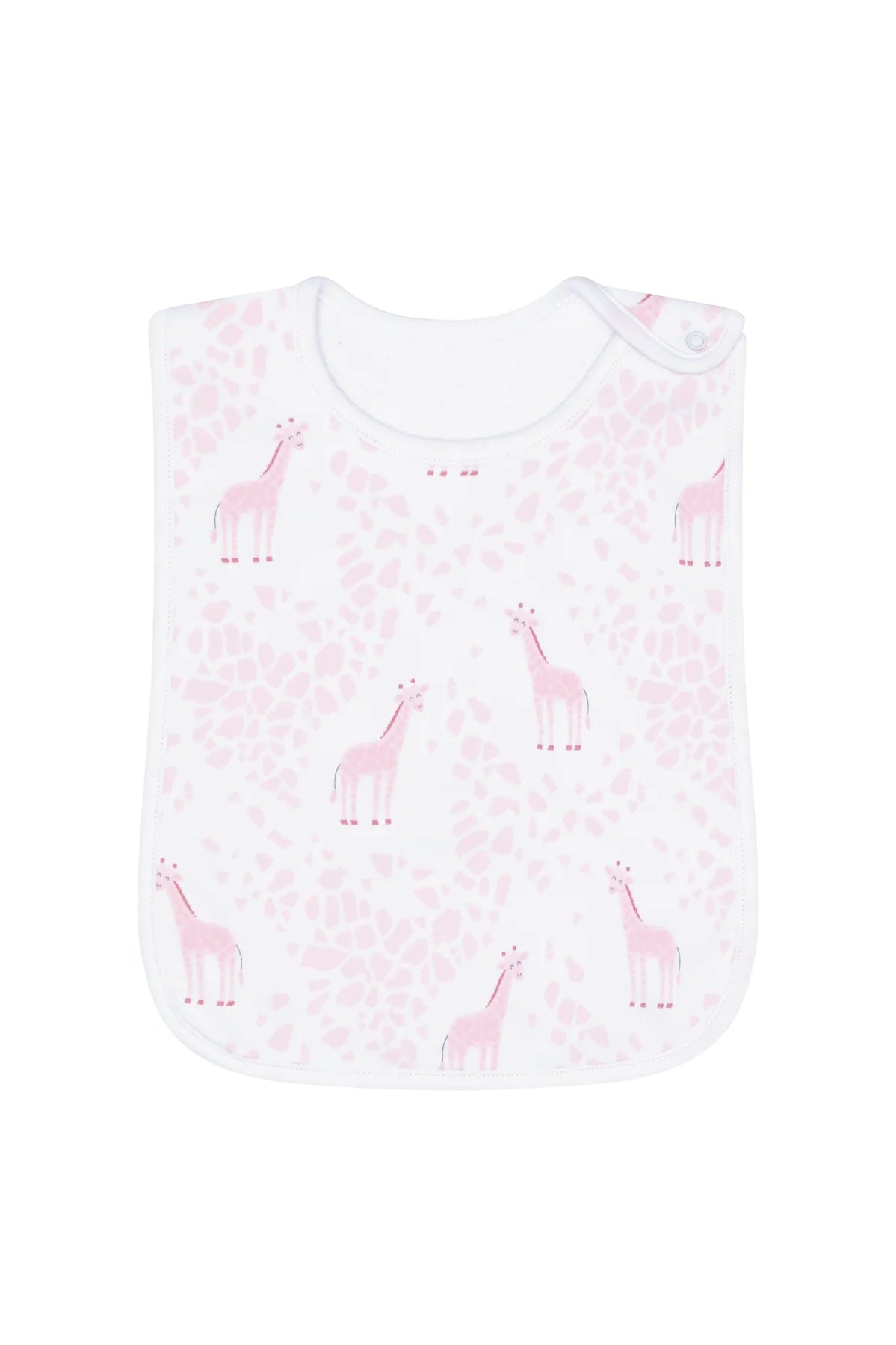 Nella Pima Pink Giraffe Feeding Bib