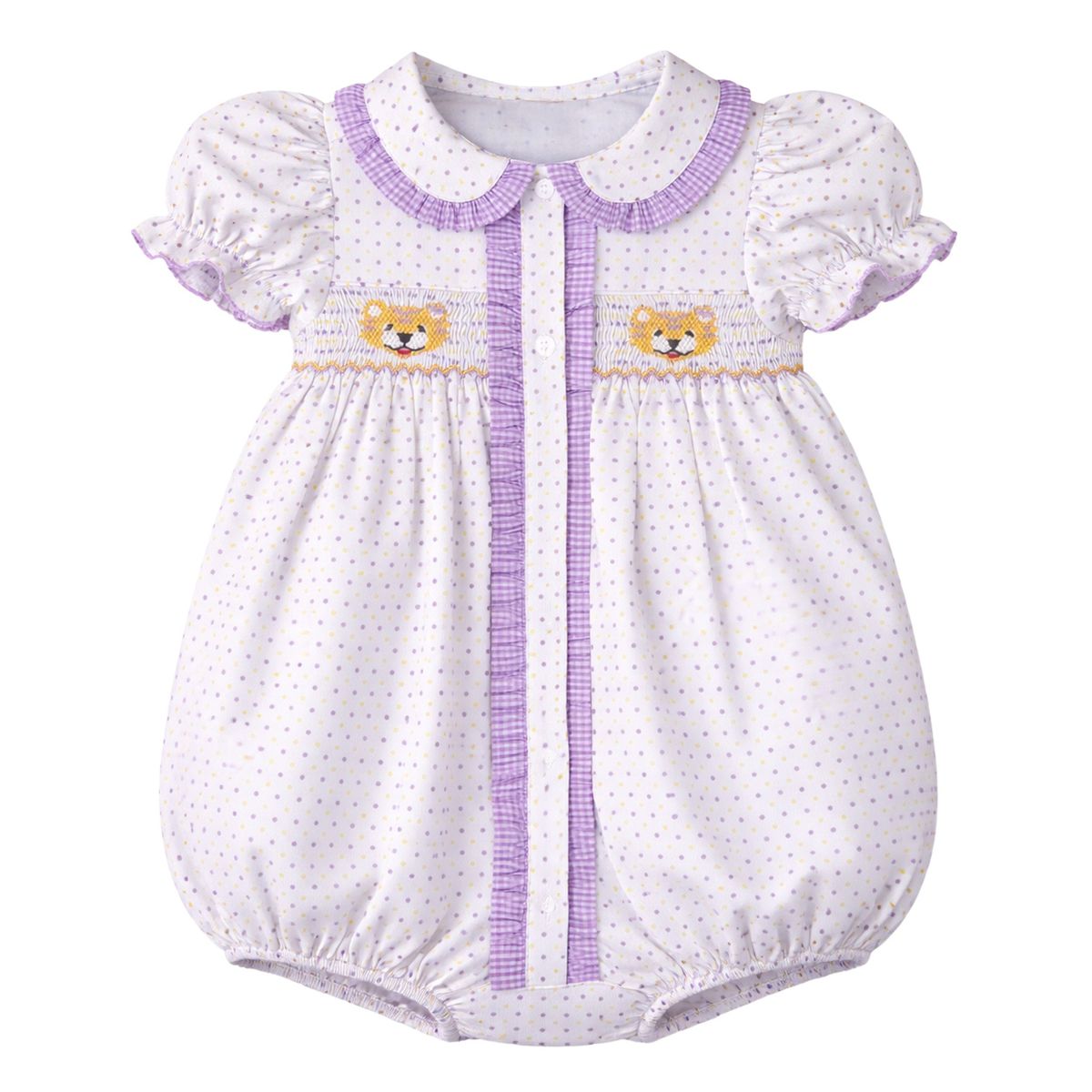 Krewe Purple Bitty Dot Tiger Girl Bubble