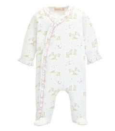 BCC Lamb Print Footie with Ruffle