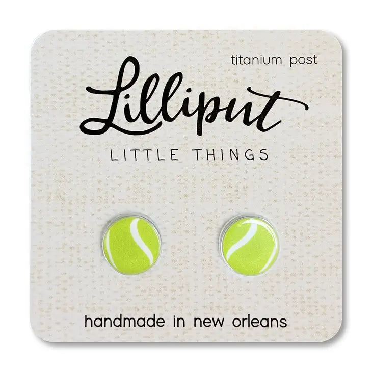 Lilliput Tennis Ball Earrings