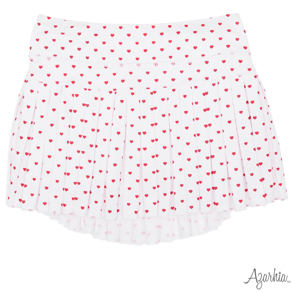 Azarhia Tiny Hearts Mini Pleat Skort