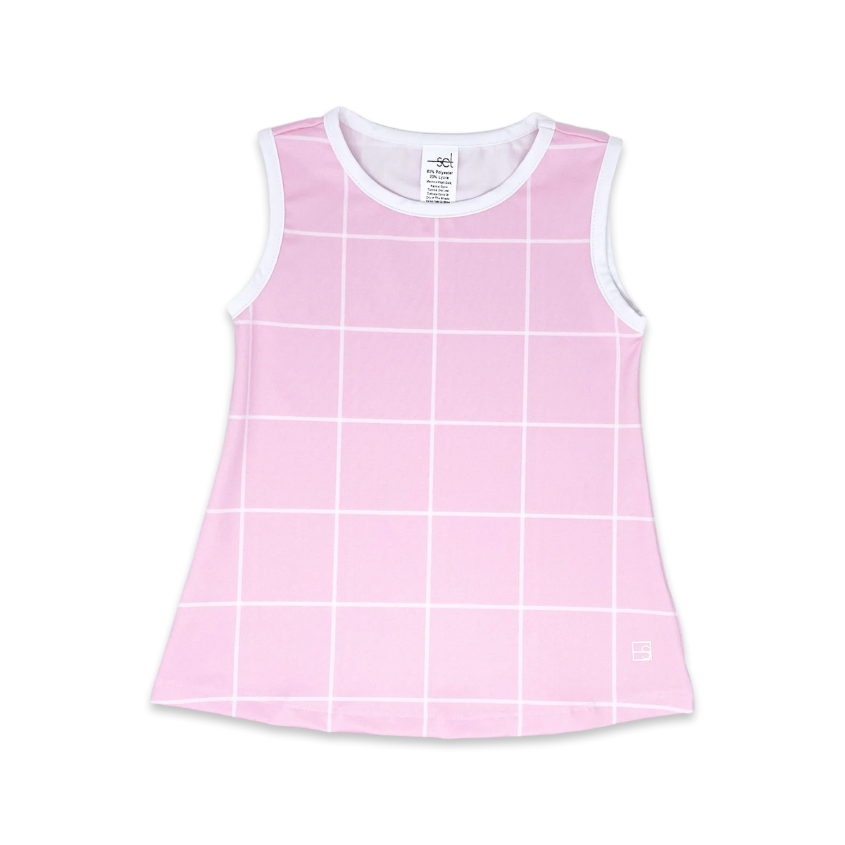 SET Tori Tank-Pink Windowpane