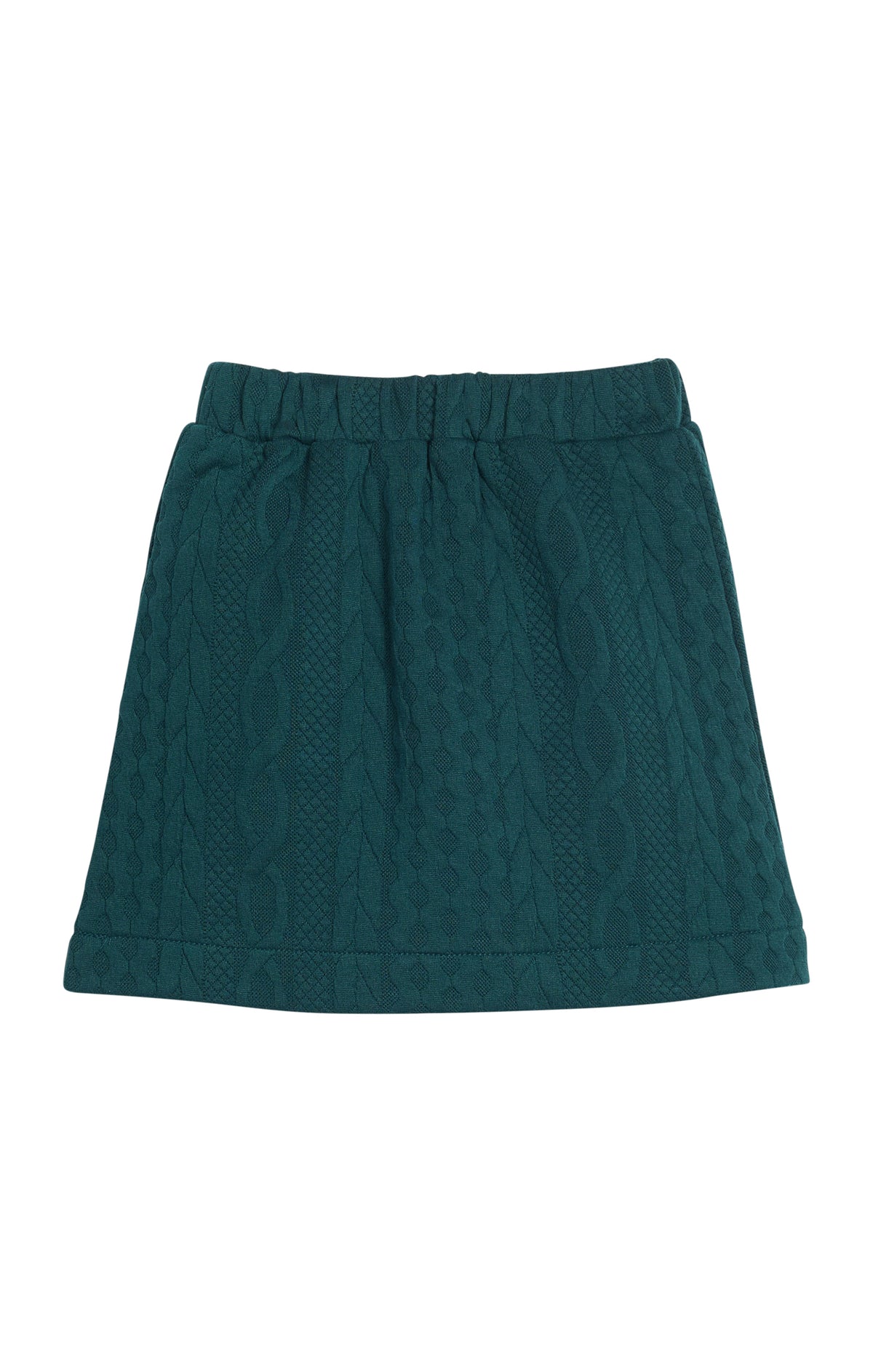 Bisby Emerald Cable Quilted Mini Skirt