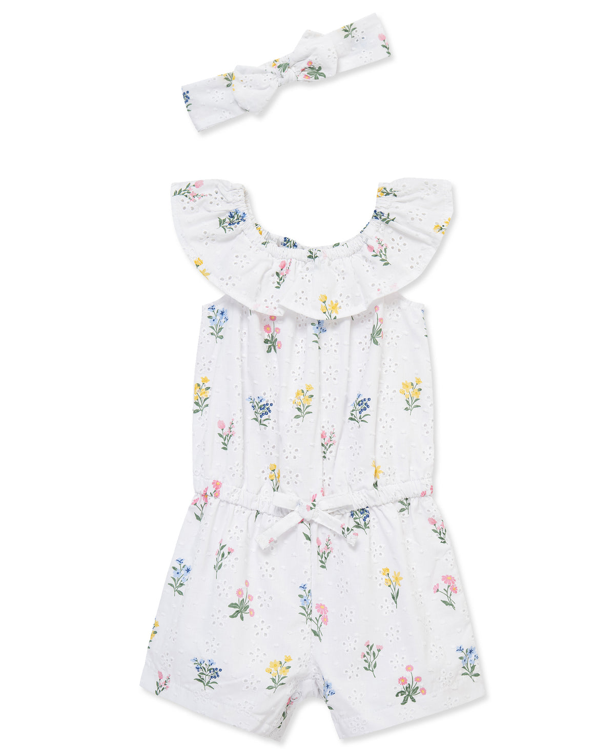Little Me Floral Eyelet Romper