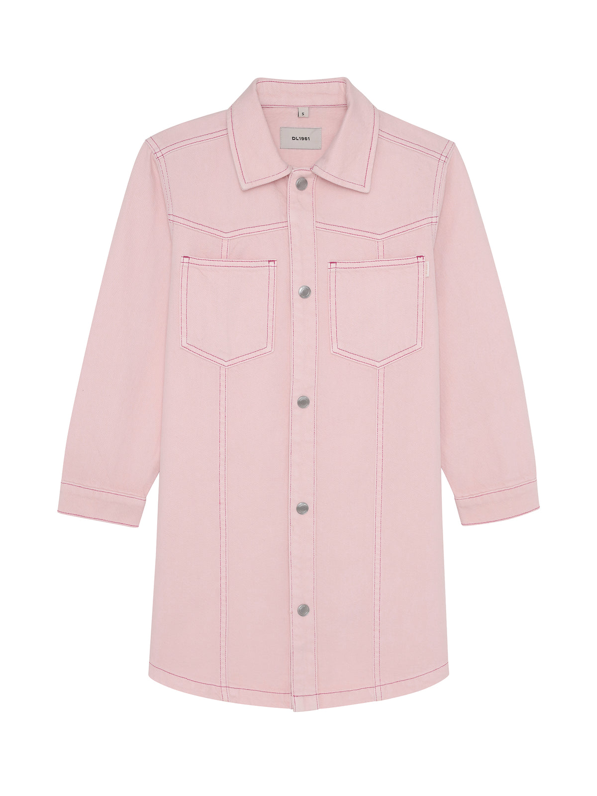 DL1961 Simona Denim L/S Dress-Pink