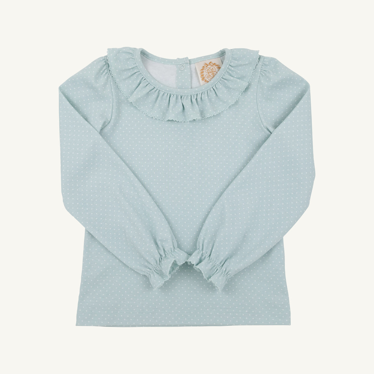 TBBC L/S Ramona Ruffle Shirt-Greenwich Green