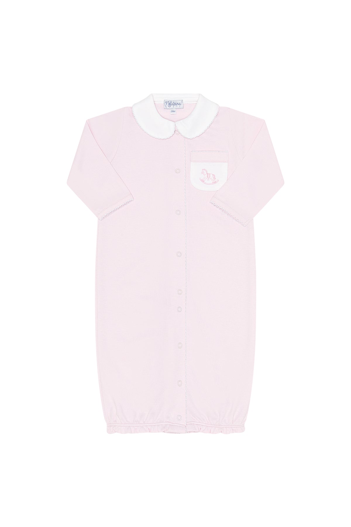 Nella Pima Rocking Horse Pocket Converter Gown-Pink