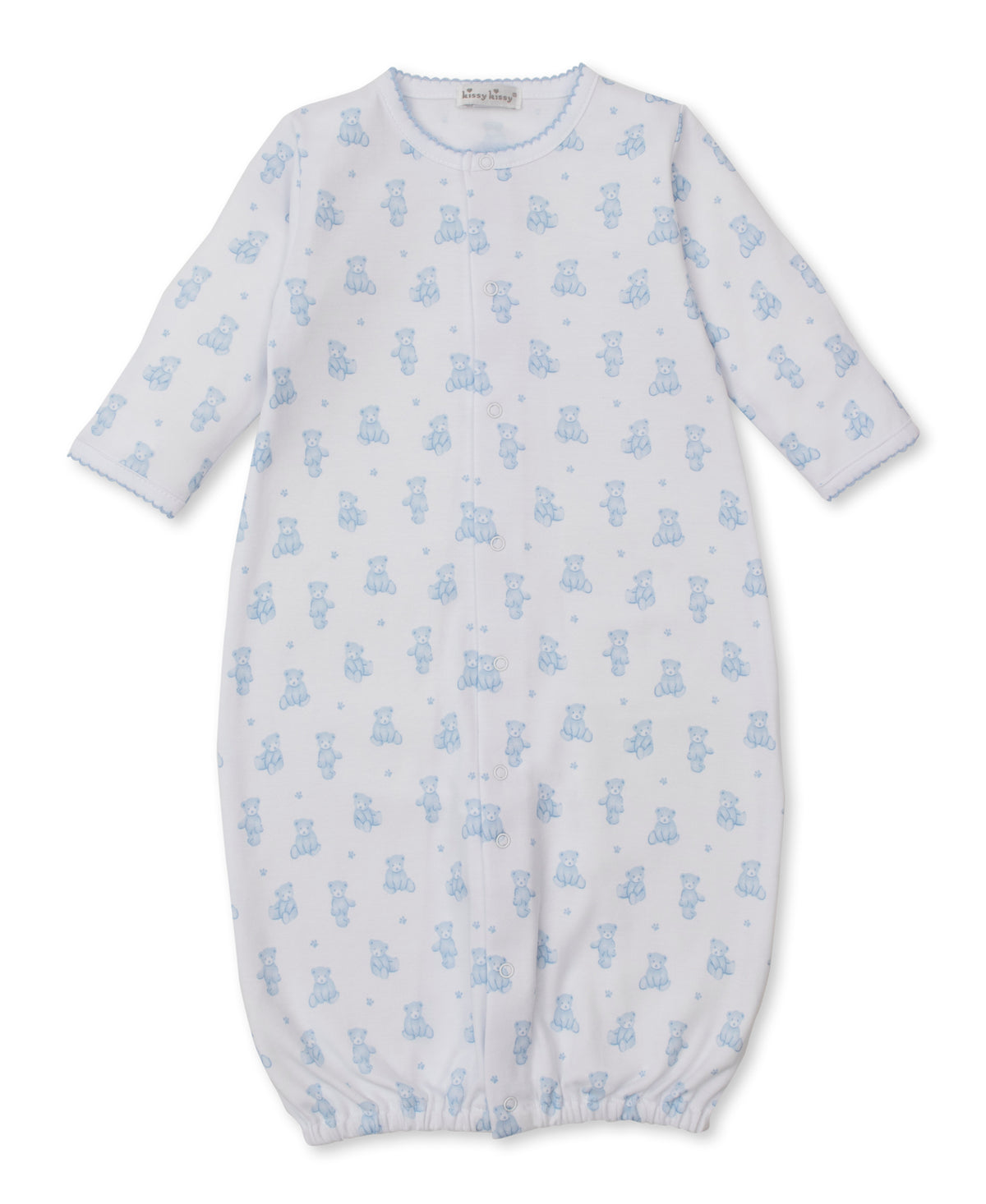 Kissy Teddy Bear Time Printed Converter Gown-Blue