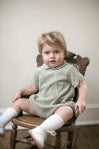 Lullaby Set - SWEETGRASS CORDUROY, WHITE CORDUROY PIPING - green bubble
