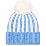 Bits & Bows Regatta Striped Bobble Hat - Blue and White Striped