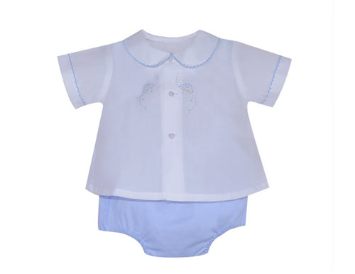 RN Avery Blue Boy Diaper Set