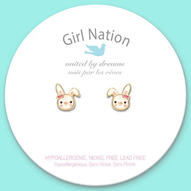 Bouncy Bunny Cutie Stud Earrings