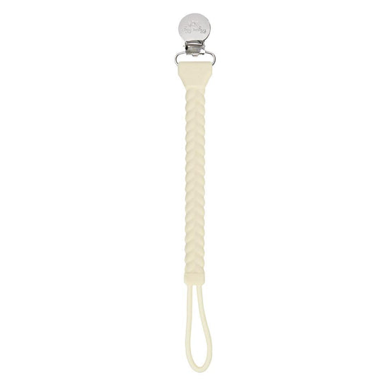 Itzy Ritzy Cream Braid Pacifier Clip