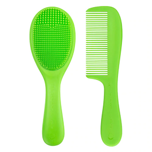 Sprout Ware Cradle Cap Brush & Comb-Green