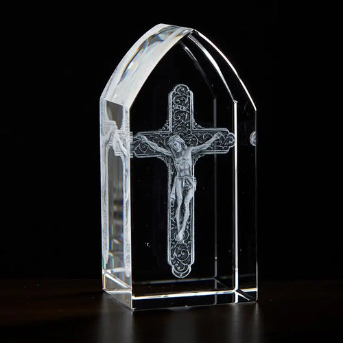 Etched Glass Crucifix