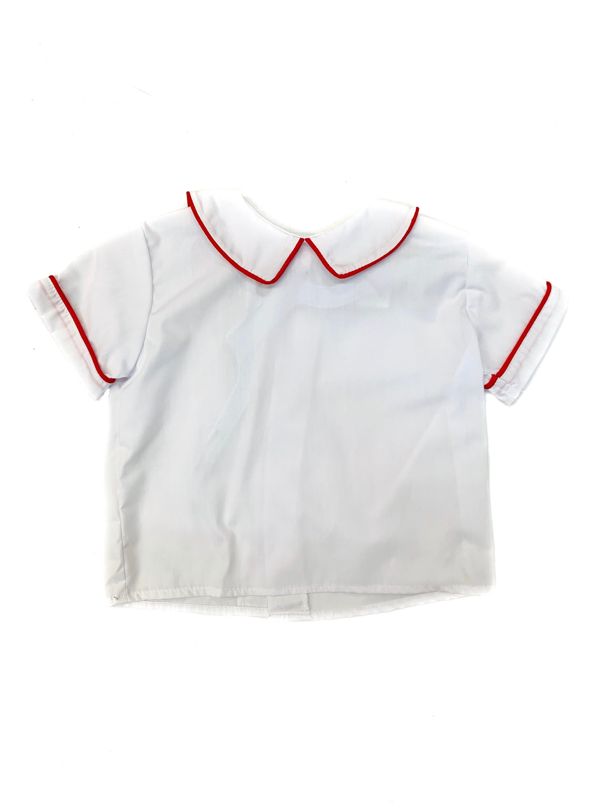 Funtasia Too SS Peter Pan Collar Shirt Piped Red