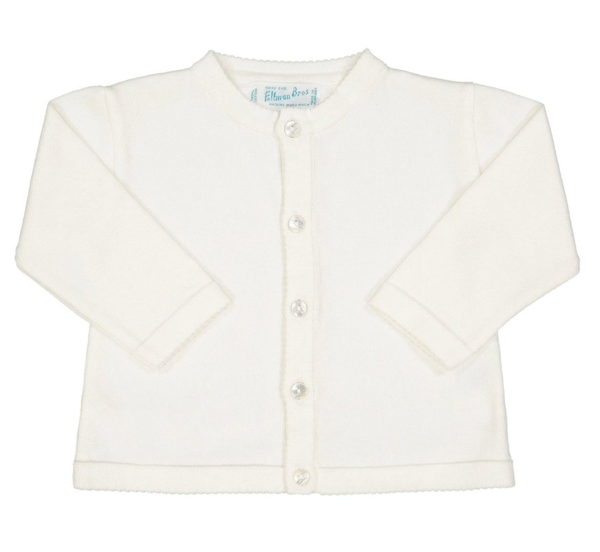 Feltman Ivory Classic Knit Cardigan