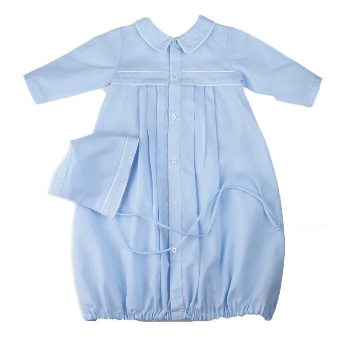 Friedknit Boy Blue Take Me Home Daygown with Dots 2182