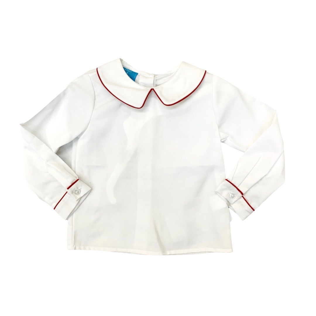 Claire & Charlie L/S Shirt with Red Piping