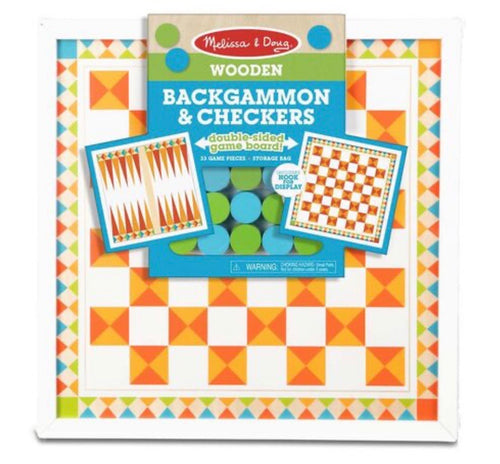 M&D Wooden Backgammon & Checkers