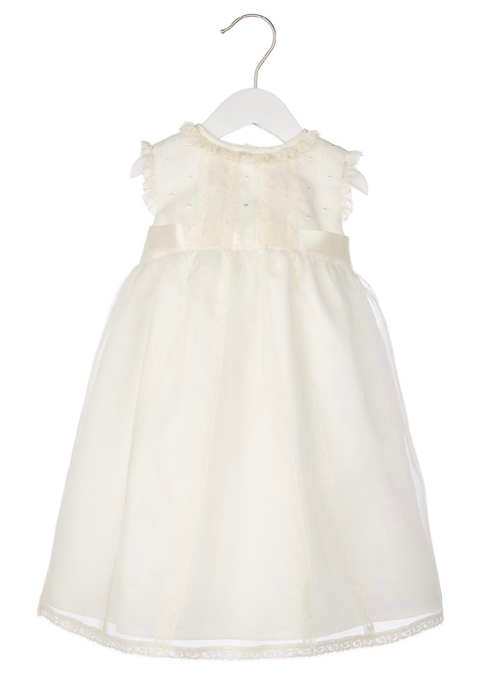 Luli & Me Organza Silk Dress-Ivory