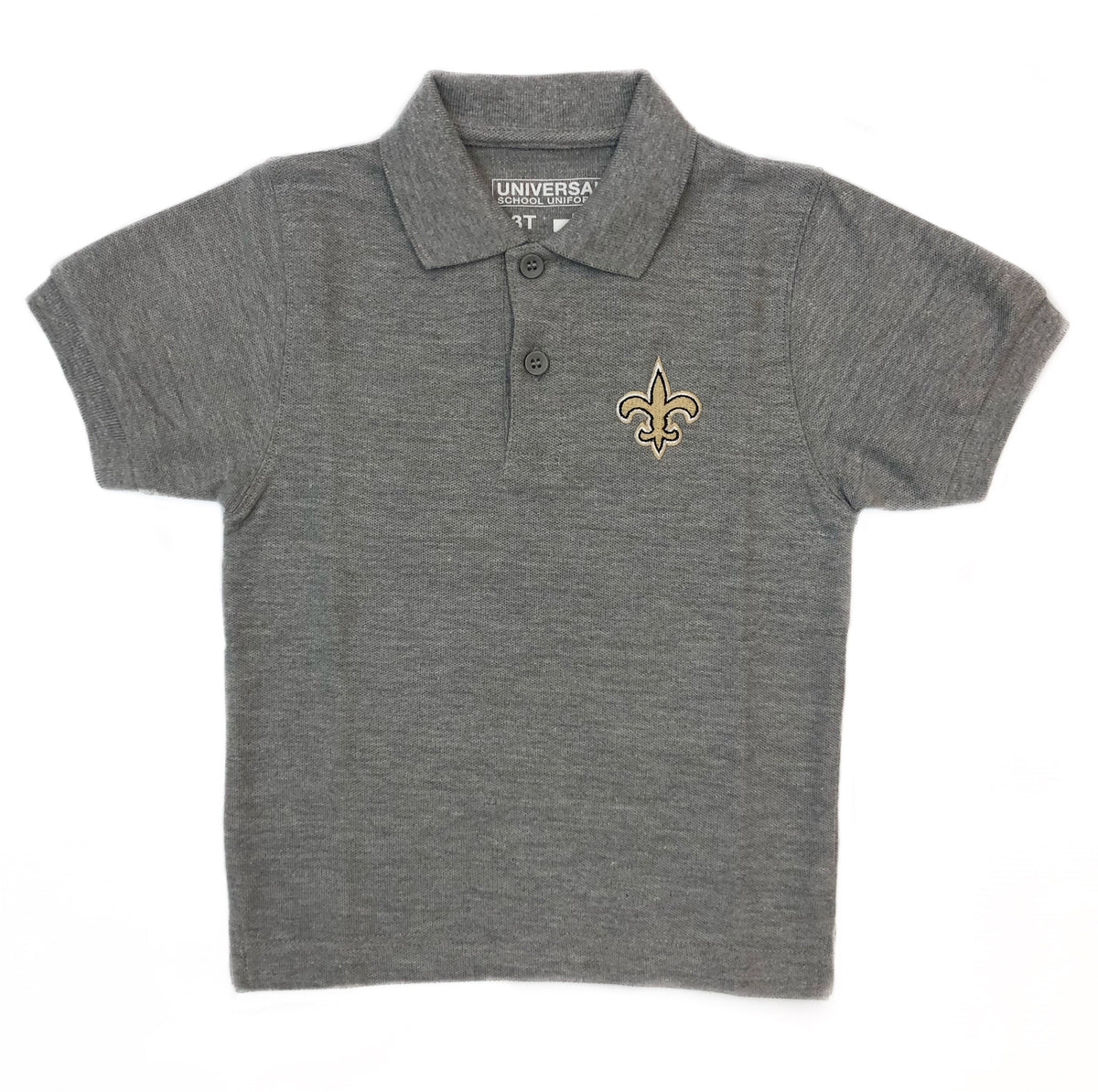 Grey Fleur De Lis Polo