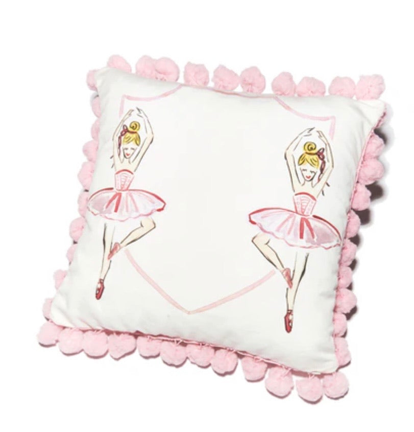 Over The Moon Pillow-Blonde Ballerina Pom Pom