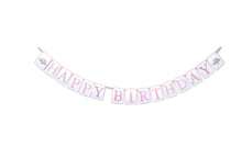 Over the Moon Happy Birthday Reversible Banner