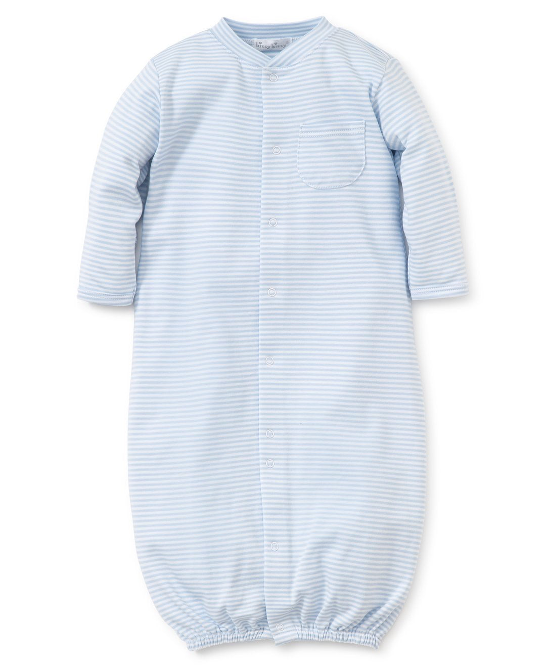 Kissy Kissy Striped Convertible Gown Lt Blue