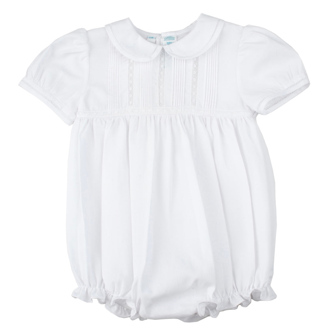 Feltman White Pintuck/Lace Girl Bubble