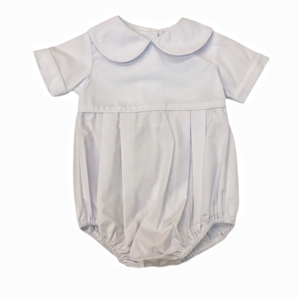 Zuccini White Broadcloth Boy Bubble