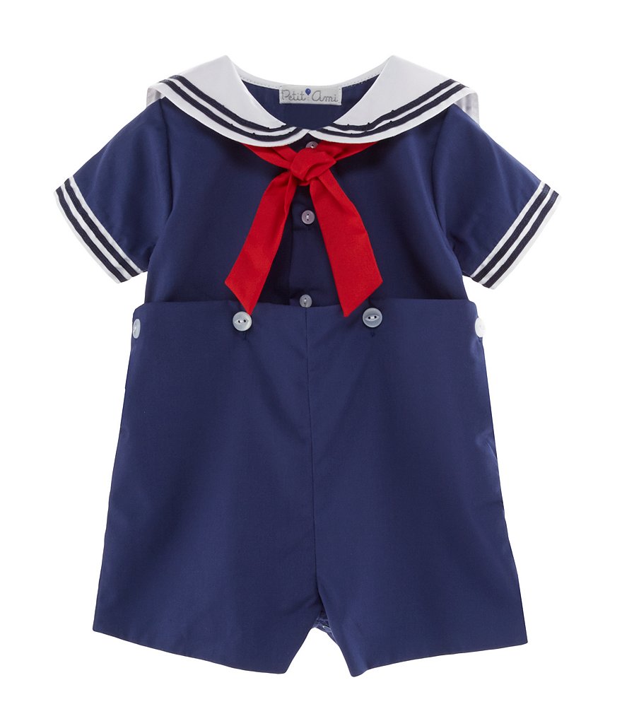 Petit Ami Navy Sailor Button On