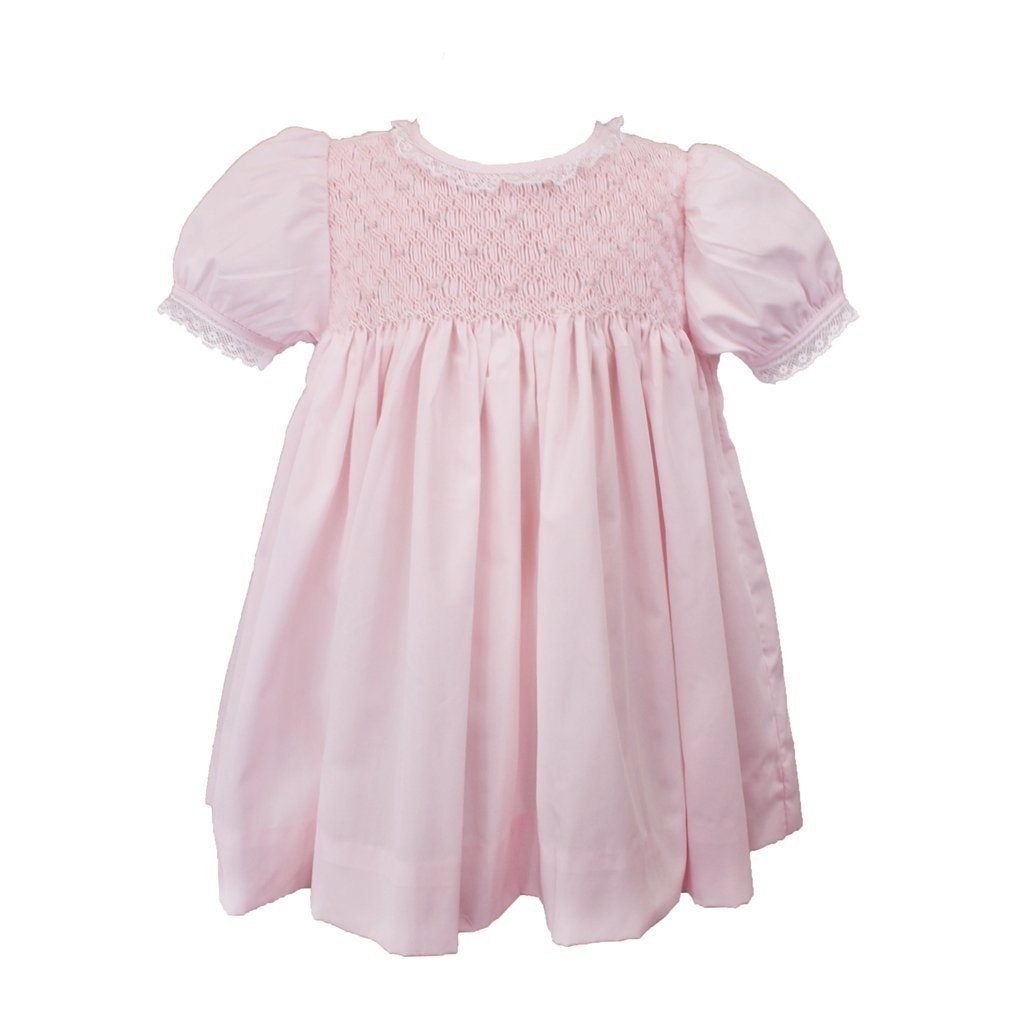 Petit Ami Pink Smocked Bodice Dress