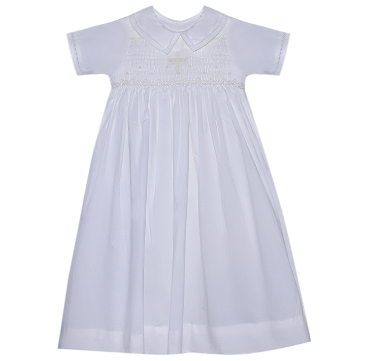 Baby Sen Boy Cross Baptism Gown