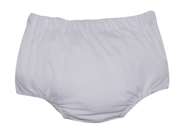 Baby Sen White Woven Diaper Cover