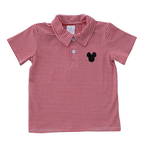 Itsy Bitsy Mouse Polo-Red