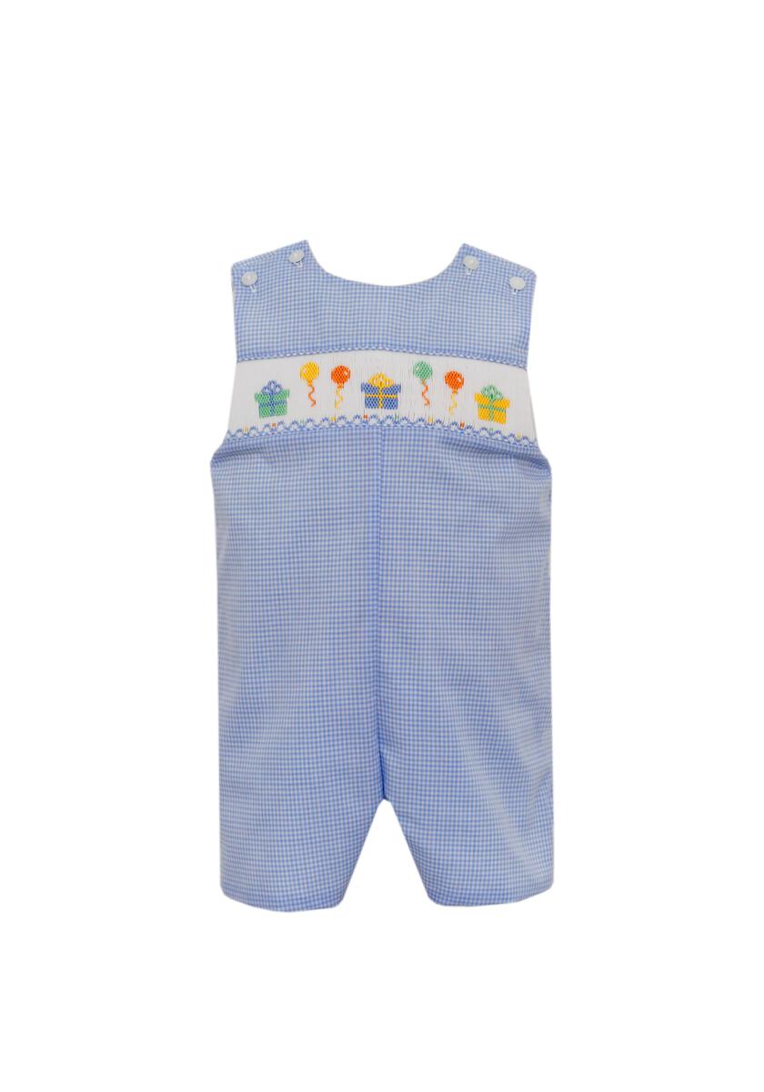 Petit Bebe New Smocked Blue Birthday Shortall