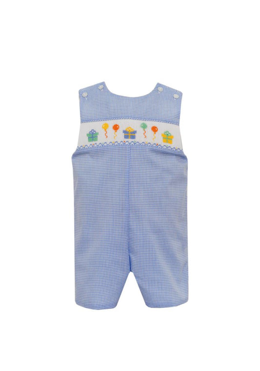 Petit Bebe New Smocked Blue Birthday Shortall