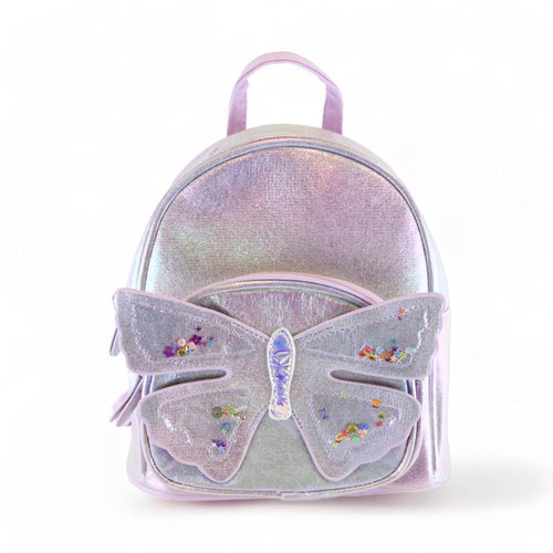 Pink Butterfly Iridescent Backpack