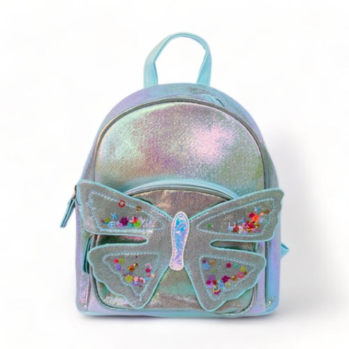 Blue Butterfly Iridescent Backpack
