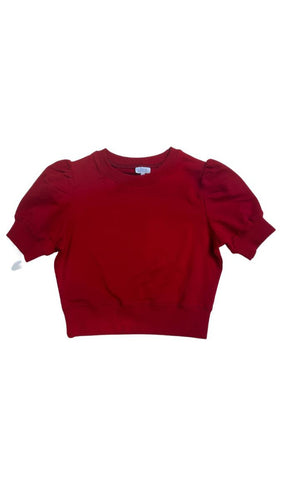 Pleat Riley Sweatshirt-Red